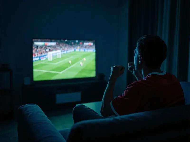 Fan watching replay